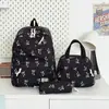 Mochila infantil transfronteiriça nova fofa com laço para estudante do ensino fundamental médio universitário bolsa escolar feminina grande capacidade leve