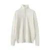 Nuevo cárdigan de cachemir 100% puro para otoño e invierno para mujer, abrigo suéter de punto de manga larga con cuello alto, nueva ropa de uso diario para otoño e invierno
