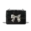 Bolso de Moda Coreana para Mujer 2024 Nuevo Simple Mariposa Cuadrado Pequeño Estilo Occidental Cadena Texturizada Bolso Mini Cruzado
