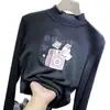 Camiseta Térmica de Manga Larga para Niñas Otoño e Invierno para Niñas Pequeñas y Bebés, Elegante Cuello Semi-Alto