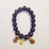 Pulsera de Esmalte Gris Fragante Pulsera Retro Pulsera Duobao de Esmalte de Color Fucai Pulsera de Cuenta Transportadora de Bestia Dorada Tragadora
