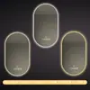 Espejo de baño inteligente ovalado para pared salón de belleza con luz pantalla táctil LED inducción antivaho espejo de tocador HD