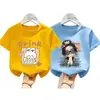 Camiseta de Manga Corta para Niña Verano 2026 Nueva Prenda Superior Niña Bebé Algodón Puro Camiseta de Dibujos Animados Ropa de Verano para Niños Tendencia