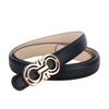 Cinturón coreano de cuero genuino para mujer, informal, combinable, fino, ancho y sencillo para jeans, de Amazon eBay.