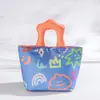 Bolsa de almuerzo de gran capacidad, impermeable y resistente al aceite con aislamiento térmico, adecuada para oficinistas y estudiantes; presenta un revestimiento de papel de aluminio engrosado