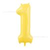 2023 Novo balão de filme de alumínio digital grande amarelo maca de 40 polegadas transfronteiriço ins balão decorativo de festa de aniversário de celebridades cibernéticas