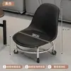 Taburete Rodante Silencioso con Ruedas, Taburete Deslizante Transparente para Niños, Silla de Sala de Estar, Taburete Giratorio Doméstico para Adultos con Ruedas Universales