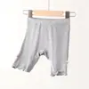 Pantalones Cortos hasta la Rodilla para Niñas Verano 2024 de Modal con Volantes para Bebé con Forro Adicional Leggings Finos de Cintura Alta para Niñas