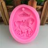 DIY Aromaterapia gesso molde de silicone Trojan Unicórnio forma chocolate coroa Ferramenta de decoração carrossel