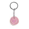 Llavero colgante de cara sonriente pvc dibujos animados pegamento suave llavero colgante dibujos animados silicona diy llavero de coche transfronterizo
