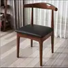 Silla de comedor madera maciza silla de cuerno silla con respaldo de dormitorio taburete minimalista moderno nórdico silla de escritorio para el hogar mesa y sillas de restaurante