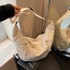 Bolso Dumpling Casual de Color Sólido para Mujer 2026 Nuevo Versátil Bolso Croissant Simple Texturizado de Nailon para Hombro Cruzado