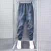 Jeans Retro Americanos Finos de Primavera y Otoño para Hombre, Holgados, Jogger, Cintura Elástica, Casual, Elásticos, Harem, Pantalones de Otoño