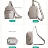 Bolso cruzado de algodón de color liso, material de plumón, riñonera de color liso para el día a día, bolso cruzado, bolso de pecho de gran capacidad, logotipo personalizado