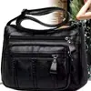 Bolsa Cruzada Casual de Primavera Versátil y con Estilo para Mamá, Bolso de Hombro Único para Mamá con Cremallera, Cara Suave, Moda de Hombro Único