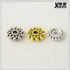Pulsera de cuentas espaciadoras de copo de nieve chapadas en aleación plateada de Xizang para venta al por mayor, cuentas para pulseras, accesorios de joyería DIY, cuentas sueltas