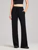 Calça Mágica Emagrecedora Calça Esportiva de Perna Reta Calça Casual de Perna Larga Popular Cintura Alta Cordão Emagrecedora Calça de Yoga de Perna Larga com Sensação de Nuvem