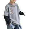 Roupa Íntima Masculina de Lã Patchwork Estilosa Outono Inverno 2026 Nova Média Grande Infantil Quente Gola Redonda Top Tendência