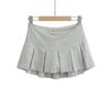 Q141-25 Primavera Nuevo Estilo Universitario Europeo y Americano Chica Casual Sexy Cintura Baja Costuras Falda Plisada Falda