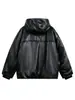 Chaqueta con capucha Nanxia Disguise 90 de plumón de pato blanco para hombre, Abrigo de cuero engrosado cálido impermeable para protección contra el frío invernal