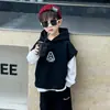 Conjunto de Sudadera con Capucha y Chaleco Estilo Coreano para Chicos Guapos Frescos Otoño Nuevas Llegadas Moda Top de Dos Piezas Conjunto de Moda