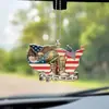 Transfronterizo Nuevo Creativo 2D Bandera Águila Americana Colgante de Coche de Acrílico Colgante de Mochila Decoración del Hogar