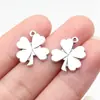 16x15mm 1,4g Multicor Exportação Liga de Zinco Acessórios para Joias Pingente de Trevo de Quatro Folhas