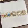 Clavo de Oreja de Titanio Jiang Ti F136 Erizo de Mar Aobao Girasol Transfronterizo G23 Aleación de Titanio Joyería para Perforación Corporal Pendientes