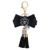 Colgante de Perla Fragante Pequeña Camelia Lazo Coreano Colgante de Llavero Accesorios de Cadena para Bolsos de Niñas Borla de Flor