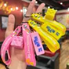 Novos chaveiros de acessórios com figuras 3D de borracha macia em PVC de desenho animado, pingentes para mochila de casal, pequenos enfeites, atacado do fabricante