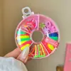 Caja de Gomas para el Cabello de Colores Dulces, Colores Mixtos, Pinzas Pequeñas Lindas para Niños, Gomas del Tamaño de un Pulgar, Versátiles para Peinados Trenzados Diarios de Bebé