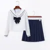 Comercio exterior transfronterizo, conjunto de uniforme JK, estilo básico, falda corta, estilo de colegiala japonesa, falda plisada, estilo marinero, directo del fabricante