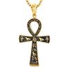 Accesorios de ropa con personalidad de moda, tendencia europea y americana, rock, hip hop, colgante de cruz pictográfica del Antiguo Egipto para hombre