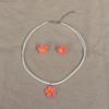 Collar con Colgante Sencillo de Pétalos de Huevo Transfronterizo Europeo y Americano, Dulce Color Dopamina, Aretes de Flores con Tachuelas, Collar para Traje de Mujer