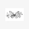 Pegatinas de Tatuaje Transfronterizas con una Estética de Alta Gama, Frescas y Hermosas Pegatinas de Tatuaje de Mariposa y Florales Estilo Ins