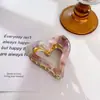 Pinza para el pelo mediana en forma de corazón, pinza de tiburón elegante estilo coreano, accesorio para el pelo para mujer, venta al por mayor