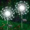 Suministro de Luces de Fuegos Artificiales Solares LED Insertadas en el Suelo Transfronterizas para Decoración de Patios, Luces de Ambiente para Jardín, Luces Impermeables para Exteriores con Cable de Cobre