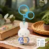 Llavero Colgante de Conejo con Flor Flocada Creativo, Decoración de Mochila Estilo Mejor Amigo, Lindo Regalo, Venta al por Mayor de Artículos Pequeños