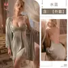 Kameixue Sexy Conjunto de Camisón con Tirantes de Encaje y Malla Ropa de Dormir Ropa de Casa Atrevido Vestido de Gasa para Provocar Conjunto 1906
