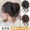 Lazo para el pelo de peluca, Lazo para el pelo largo y rizado, Lazo para moño, Lazo para moño esponjoso y natural para la parte trasera de la cabeza, Novia