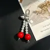 Nuevo Colgante de Cuentas de Cereza de Colores Hebilla de Cremallera Colgante Exquisito de Nicho para Bolso Llavero Colgante para Teléfono Móvil