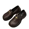 Mocasines negros de estilo británico retro con suela gruesa para mujer, nuevos de otoño 2026, zapatos pequeños de cuero para uniforme JK japonés