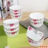 Tazón Cuadrado de Cerámica de 4.5 pulgadas Tazón para Arroz Tazón de Arroz para el Hogar Tazón para Sopa Tazón para Ensalada de Frutas de Hotel Nueva Porcelana de Hueso Buena Calidad