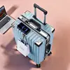 Maleta de gran capacidad con marco de aluminio y ruedas resistentes y duraderas, con ruedas omnidireccionales, adecuada para viajes de negocios y como maleta de viaje con protección de contraseña.