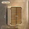 Caja de papel higiénico para baño sin taladro, gran capacidad, portarrollos transparente, montada en la pared, para baño, inodoro y almacenamiento de toallitas