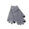Luvas de tela sensível ao toque luvas de jacquard tricotado abacaxi luvas quentes e grossas para dedos homens e mulheres dobráveis luvas antiderrapantes atacado