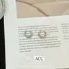 Pendientes de Aro de Plata con Circonita de Moda para Mujer, Diseño de Nicho, Pendientes de Botón de Alta Gama, Lujo Ligero, Pendientes Elegantes y Sofisticados