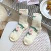 2024 Otoño e Invierno Nuevo Calcetines de Coral Fleece para Mujer Dibujos Animados Gruesos para Casa Cálidos para Dormir Calcetines de Piso para Mujer