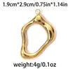 Acero Inoxidable 304 Geométrico Redondo Ovalado Cuadrado Plegado Hueco Liso Figura de 8 Accesorios para Joyería Colgante Empalmado DIY