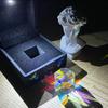 Atrapasol Prisma Cubo de Luz Refractante Colorido Electrochapado Adorno de Escritorio Regalo de Cumpleaños para Niñas Aurora Boreal